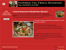 Tablet Screenshot of forbiddencitychinese.com